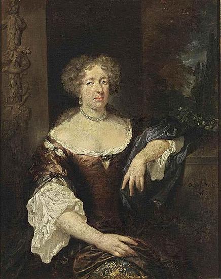 caspar netscher Portrait of a Lady oil painting image